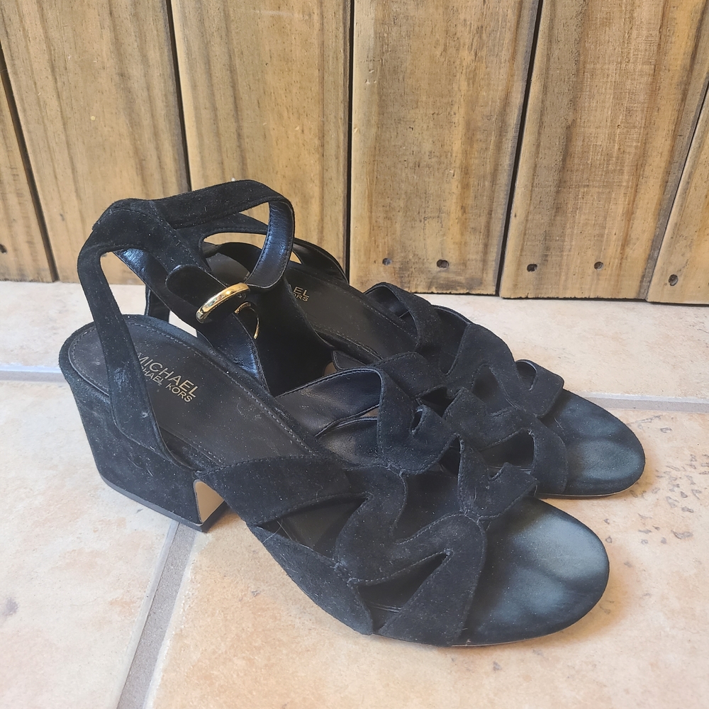 Michael Kors Womens Sexy Classy Black suede Office Work Heels size 7